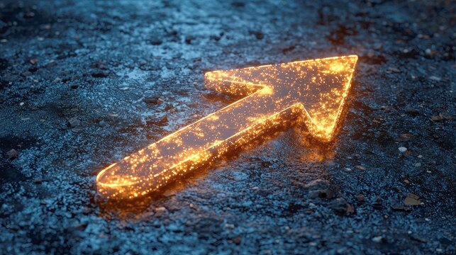 Glowing Arrow: Digital Progress and Futuristic Technology Concept