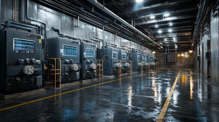 Aufkleber - Peak energy demand optimization in industrial facilities advanced technology environment control room perspective