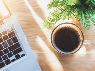 Poster - Enhancing productivity professionals using digital tools home office lifestyle shot bright environment overhead view modern work concept