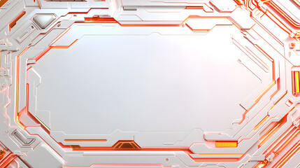Fototapete - Futuristic digital interface design virtual space graphic art tech environment close-up view modern aesthetics for seo