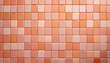 © hardvicore - Peach color square tile background. Flat lay.