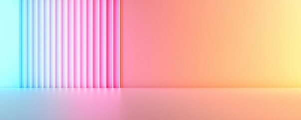 Poster - Vivid gradient concept. Vibrant abstract background with colorful lines and smooth reflective surface.