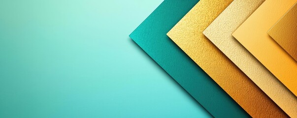 Poster - Symmetry gradient concept. Colorful layered paper in vibrant hues arranged aesthetically for creative projects.