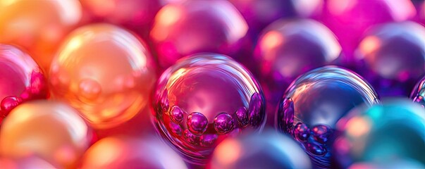 Poster - Vivid gradient concept. Colorful abstract spheres create a vibrant, artistic background for creative projects.
