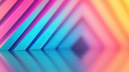 Poster - Minimal symmetry idea. Colorful abstract geometric patterns create a vibrant and dynamic visual effect.