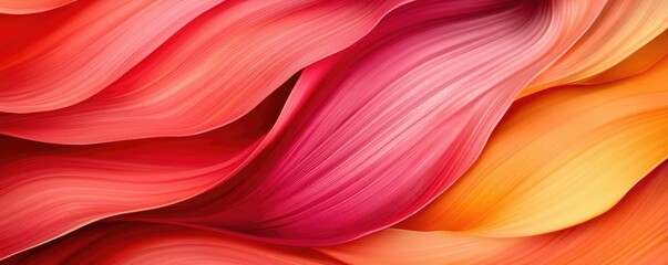 Wall Mural - Vivid gradient concept. Vibrant abstract waves in red, pink, and orange creating a dynamic visual effect.