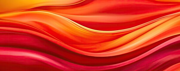 Aufkleber - Vivid gradient concept. Vibrant abstract wave background in shades of red and orange, perfect for creative projects.