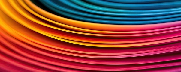 Aufkleber - Vivid gradient concept. Vibrant waves of color create a dynamic abstract background for various designs.