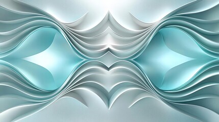Poster - Symmetry gradient concept. Abstract design with smooth waves and gradient colors, perfect for backgrounds.