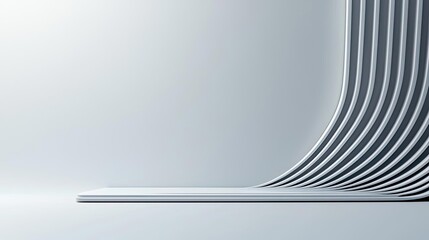 Poster - Minimal symmetry idea. Abstract lines create a smooth flow in a minimalist environment.