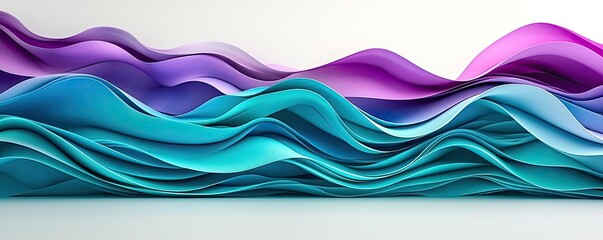Aufkleber - Vivid gradient concept. Abstract waves in vibrant colors create a dynamic visual experience.