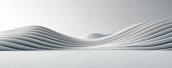 Aufkleber - Symmetry gradient concept. Abstract wave pattern illustrating modern design and smooth curves in a minimalist style.