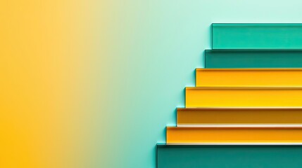 Aufkleber - Symmetry gradient concept. Colorful layered background design with gradient effects for modern creativity.