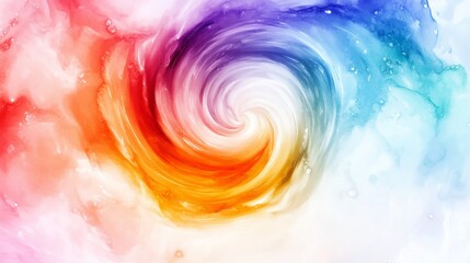 Poster - A vibrant swirl of colorful circles creates an abstract digital pattern with light and motion