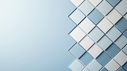 Poster - Minimal symmetry idea. Abstract geometric pattern in blue tones, ideal for backgrounds and design projects.