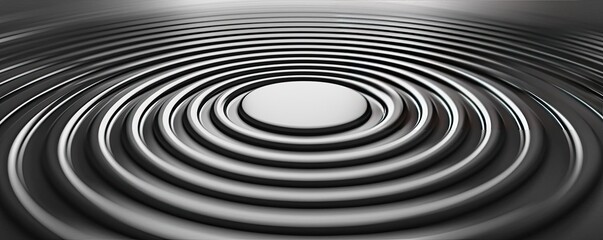 Aufkleber - Minimal symmetry idea. Close-up of circular ripples in water, showcasing a serene and calming pattern.