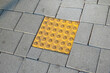 © 여름 한 - Tactile paving blocks and dotted blocks for the visually impaired on sidewalks in Korea.