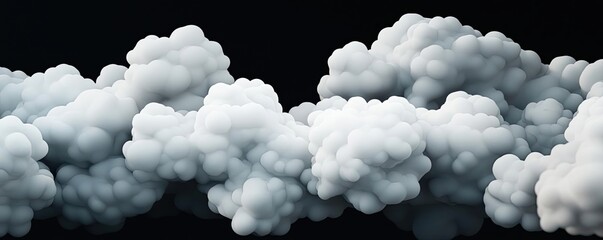 Aufkleber - Cloudy abstract background concept. A stunning view of fluffy clouds against a dark backdrop, evoking a sense of calm.