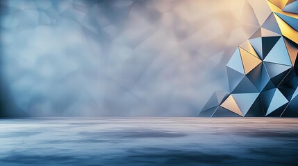 Aufkleber - Blurred abstract background idea. A modern abstract landscape featuring geometric shapes in soft colors, perfect for design.
