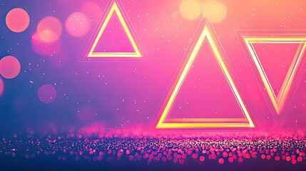 Poster - Triangle abstract background concept. Vibrant geometric shapes with a colorful background creating a modern abstract design.