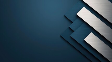 Poster - Triangle abstract background concept. Abstract layers of geometric shapes in shades of blue and silver for modern design.
