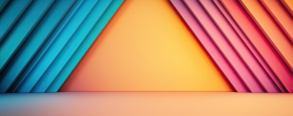 Poster - Triangle abstract background concept. Colorful abstract background with layered geometric shapes for creative design.