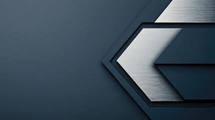 Poster - Triangle abstract background concept. Minimalist abstract design with metallic textures and sharp angles.