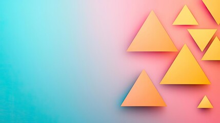 Poster - Triangle abstract background concept. Abstract design featuring colorful geometric triangles on a gradient background.