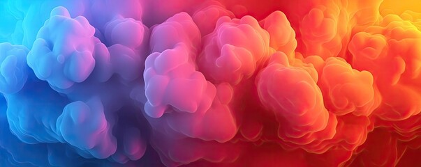 Poster - Cloudy abstract background concept. Colorful abstract clouds blend seamlessly, creating a stunning visual experience.