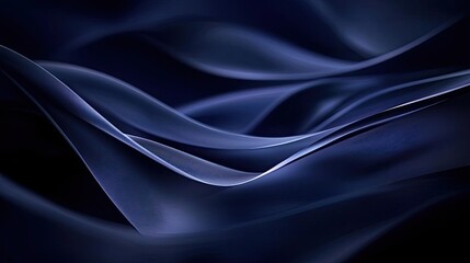 Aufkleber - Cloudy abstract background concept. Abstract blue fabric waves flowing gently, showcasing fluid motion and elegant textures.