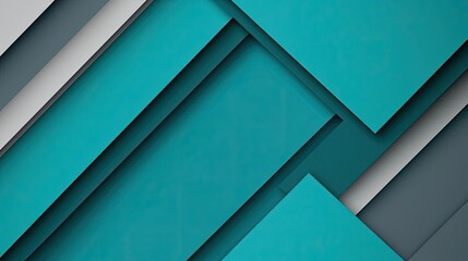 Poster - Triangle abstract background concept. Abstract geometric design with layered teal and gray shapes, perfect for modern visuals.