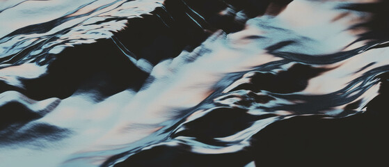 Poster - Evocative abstract landscape featuring textured surfaces and flowing patterns