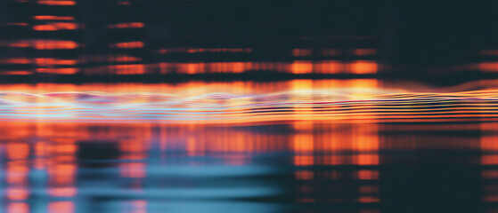 Poster - Captivating abstract patterns of sound waves and visual vibrations creating auditory imagery