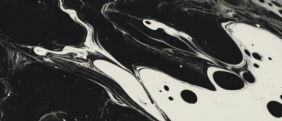 Fototapete - Intricate ink blots and unpredictable patterns create striking abstract background