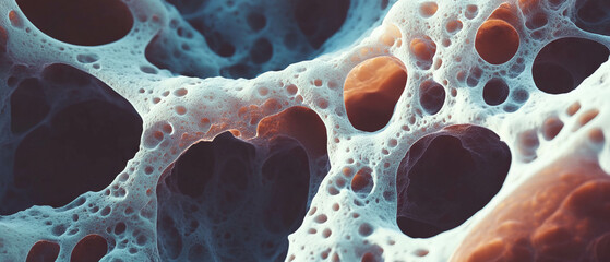 Poster - Exploration of intricate microscopic textures and patterns in an abstract background