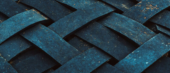 Poster - Woven textures featuring interlaced patterns in a striking abstract design