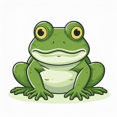 Bullfrog flat design. isolated on white background