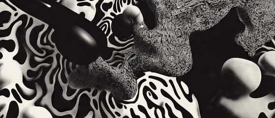 Poster - Intricate abstract patterns showcase complex designs and detailed textures