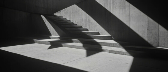 Fototapete - Exploring abstract shadows and geometric forms in architectural lighting