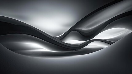Aufkleber - Cloudy abstract background concept. Abstract waves of light and shadow create a dynamic visual texture in grayscale.
