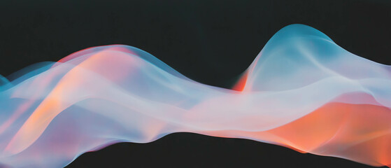 Poster - Dynamic abstract shapes with vibrant colors creating a visually striking composition