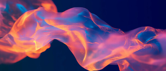 Poster - Dynamic abstract shapes with vibrant colors create a captivating visual experience