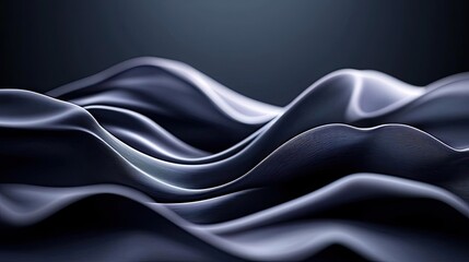 Poster - Cloudy abstract background concept. Elegant waves of fabric in dark tones create a serene and modern visual effect.