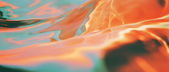 Poster - Vibrant abstract waves creating a flowing and organic visual experience
