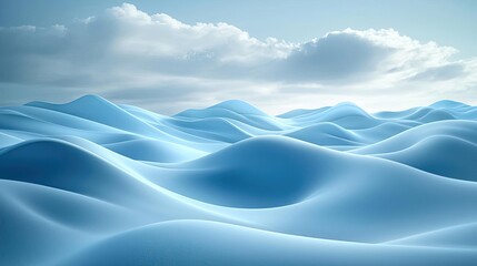 Poster - Cloudy abstract background concept. A soothing view of soft blue waves with gentle lighting and a serene atmosphere.