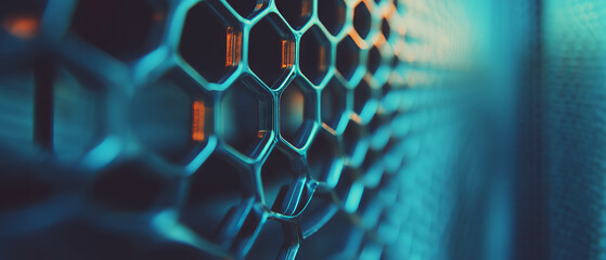 Aufkleber - Lightweight aluminum honeycomb structure showcasing hexagonal design and durability