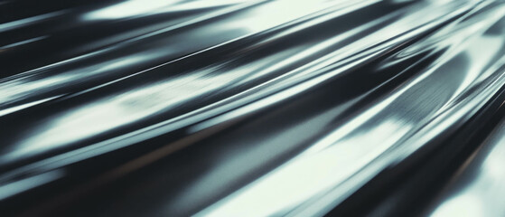 Aufkleber - Modern minimalist design featuring sleek aluminum panels with reflective surfaces