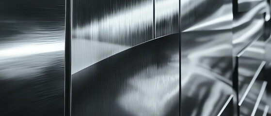 Poster - Sleek aluminum panels and smooth surfaces showcase modern minimalist aesthetics