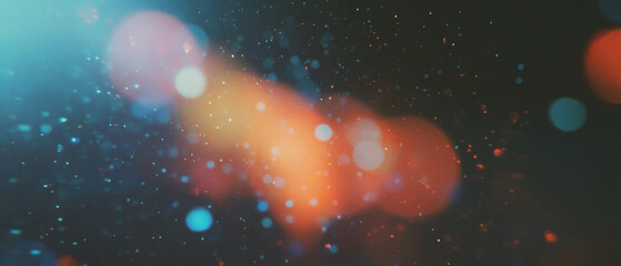Poster - Blurred lights create a dreamy atmosphere with vibrant bokeh effects at nighttime