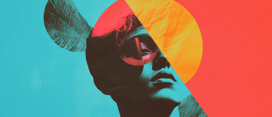 Poster - Bold typography merges with abstract design elements for artistic expression